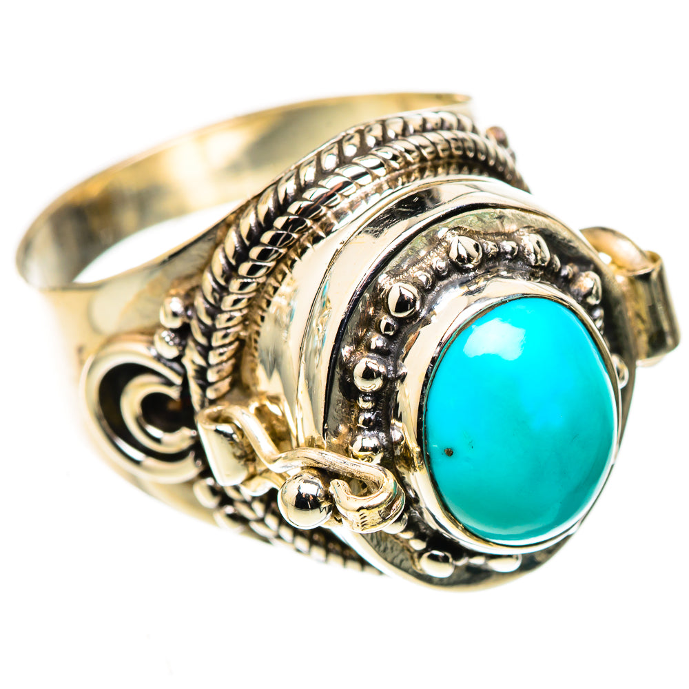 Sleeping Beauty Turquoise Rings handcrafted by Ana Silver Co - RING123894 - Photo 2