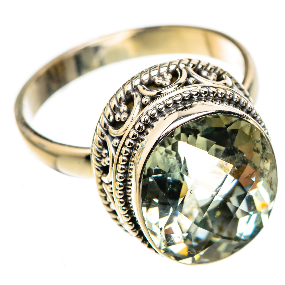 Green Amethyst Rings handcrafted by Ana Silver Co - RING123901 - Photo 2