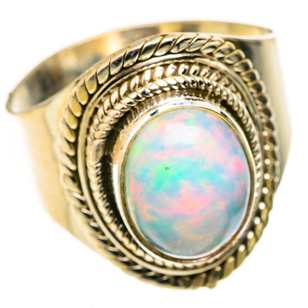 Ethiopian Opal Rings handcrafted by Ana Silver Co - RING123946 - Photo 2