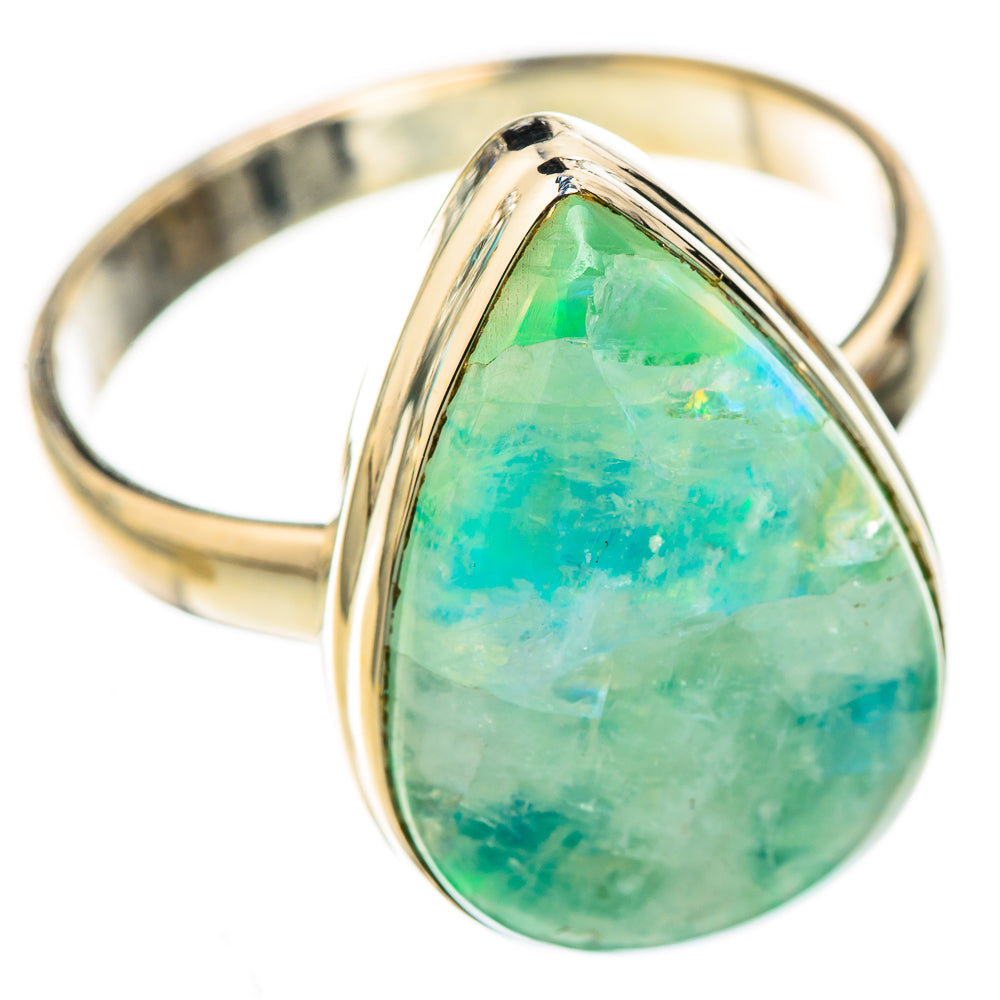 Green Moonstone Rings handcrafted by Ana Silver Co - RING123958 - Photo 2