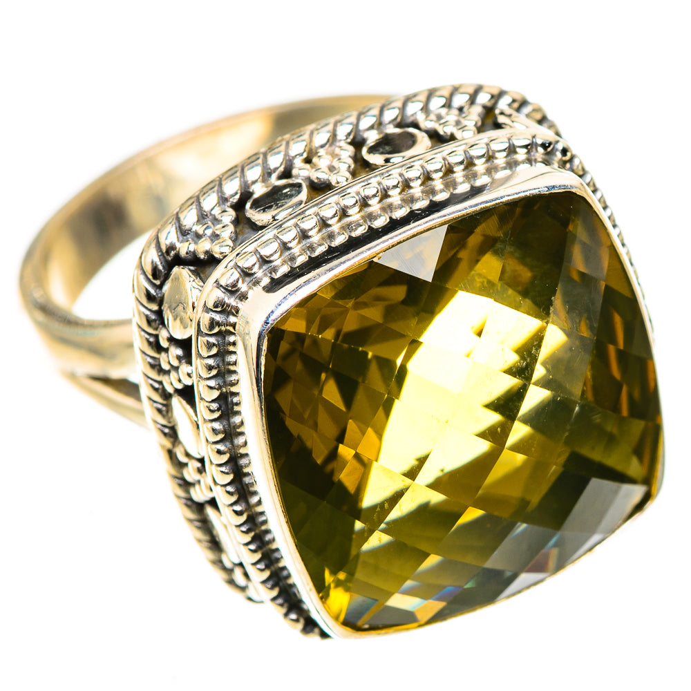 Lemon Quartz Rings handcrafted by Ana Silver Co - RING124025 - Photo 2