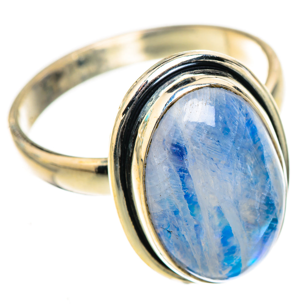 Rainbow Moonstone Rings handcrafted by Ana Silver Co - RING124054 - Photo 2