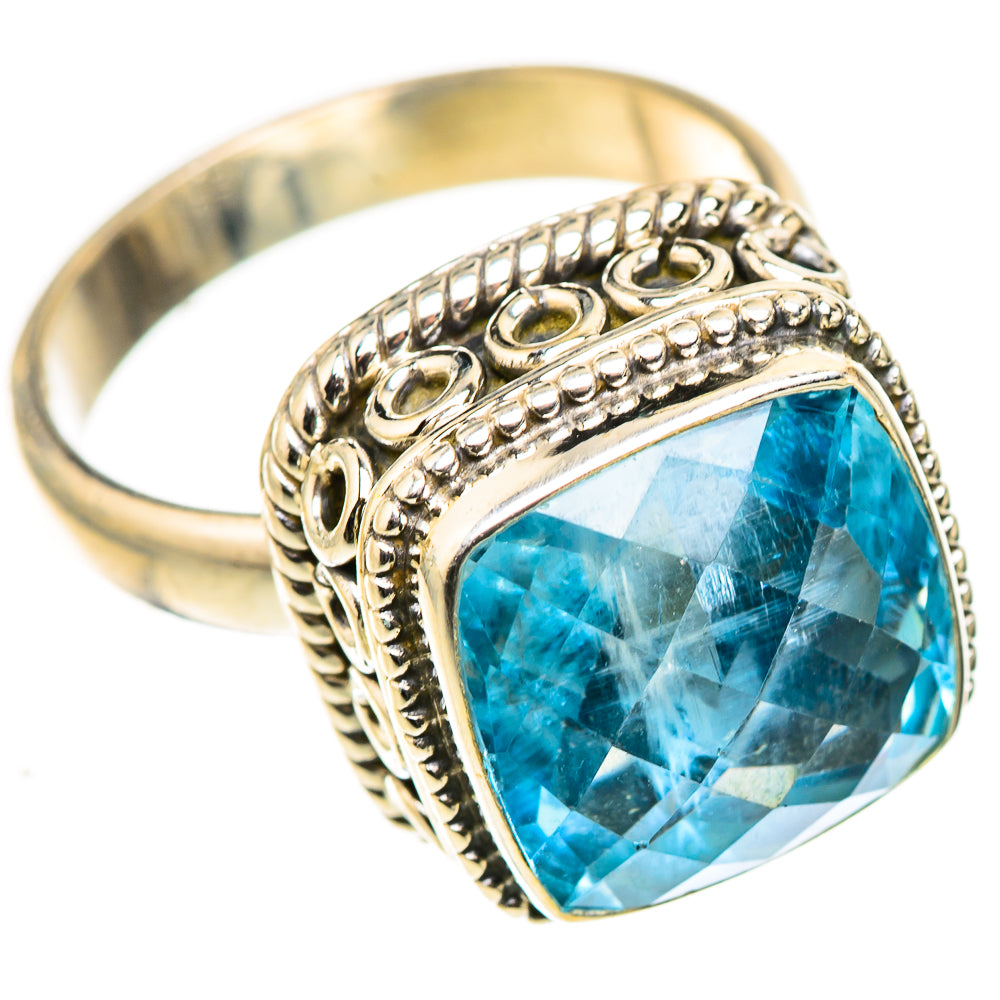 Swiss Blue Topaz Rings handcrafted by Ana Silver Co - RING124076 - Photo 2