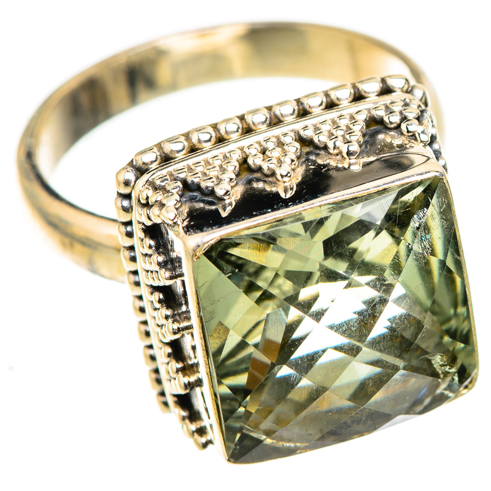 Green Amethyst Rings handcrafted by Ana Silver Co - RING124080 - Photo 2