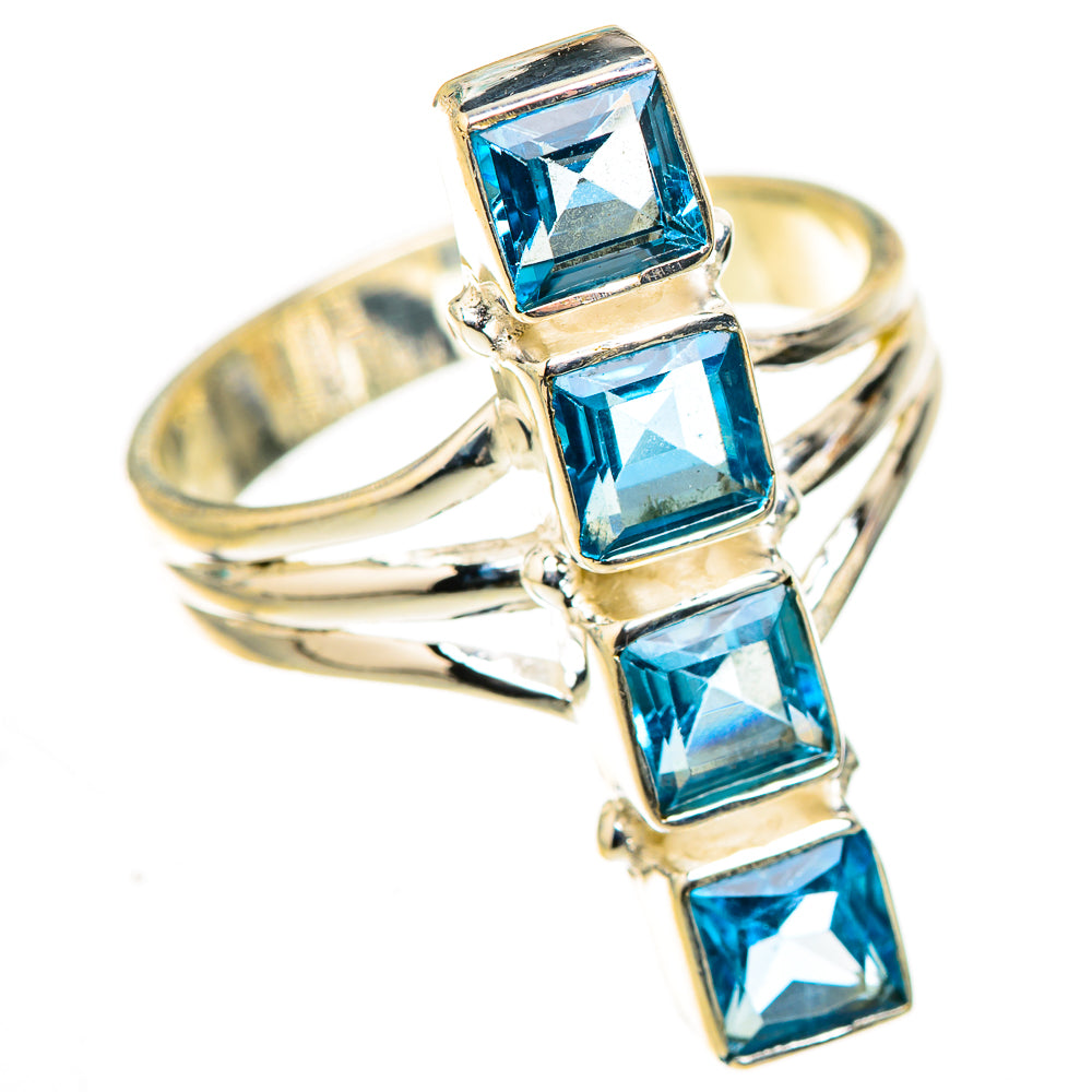 Swiss Blue Topaz Rings handcrafted by Ana Silver Co - RING124089 - Photo 2