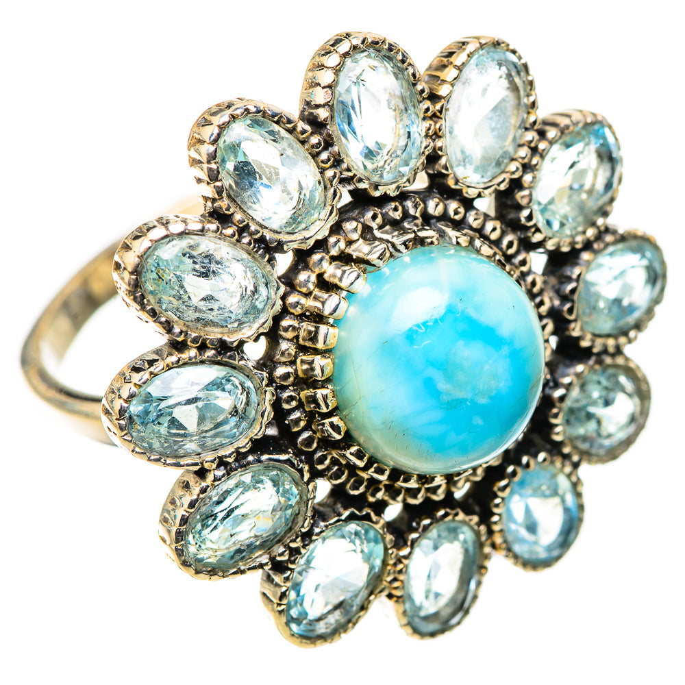 Larimar Rings handcrafted by Ana Silver Co - RING124188 - Photo 2