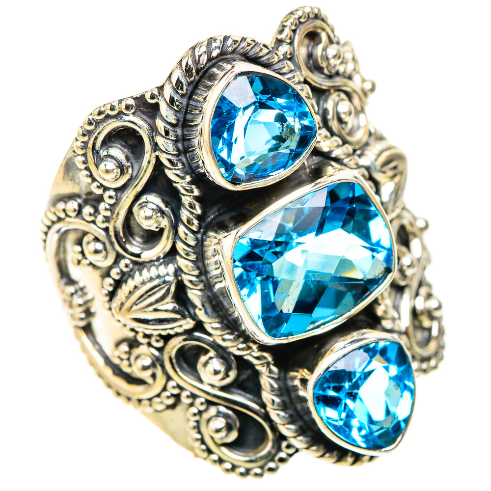 Swiss Blue Topaz Rings handcrafted by Ana Silver Co - RING124189 - Photo 2