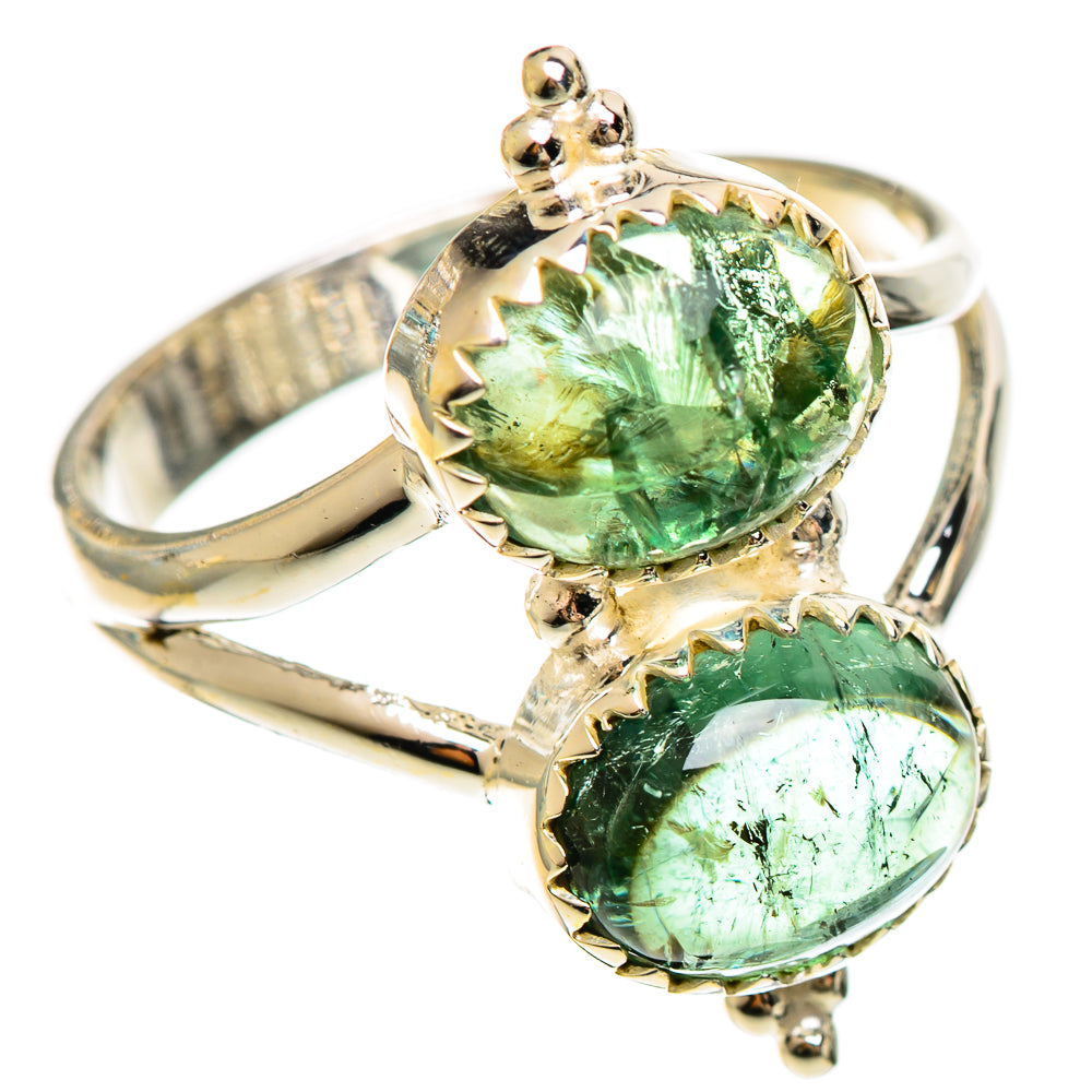 Green Tourmaline Rings handcrafted by Ana Silver Co - RING124203 - Photo 2