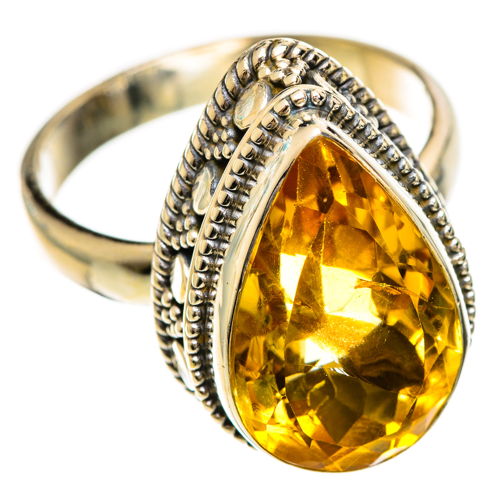 Citrine Rings handcrafted by Ana Silver Co - RING124206 - Photo 2