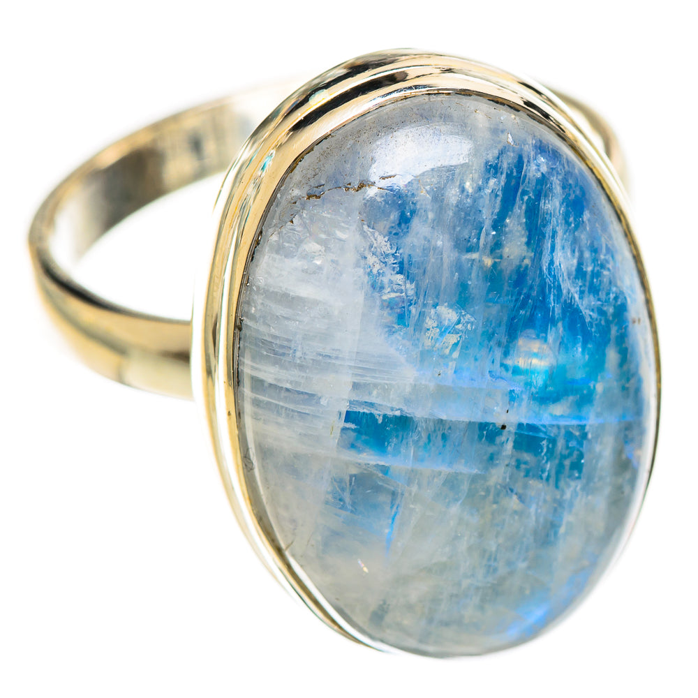 Rainbow Moonstone Rings handcrafted by Ana Silver Co - RING124274 - Photo 2