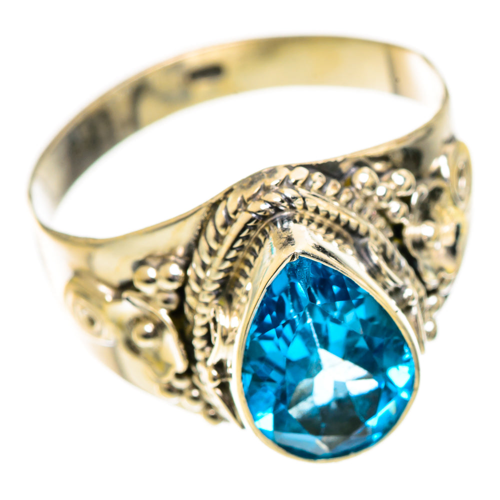Swiss Blue Topaz Rings handcrafted by Ana Silver Co - RING124313 - Photo 2