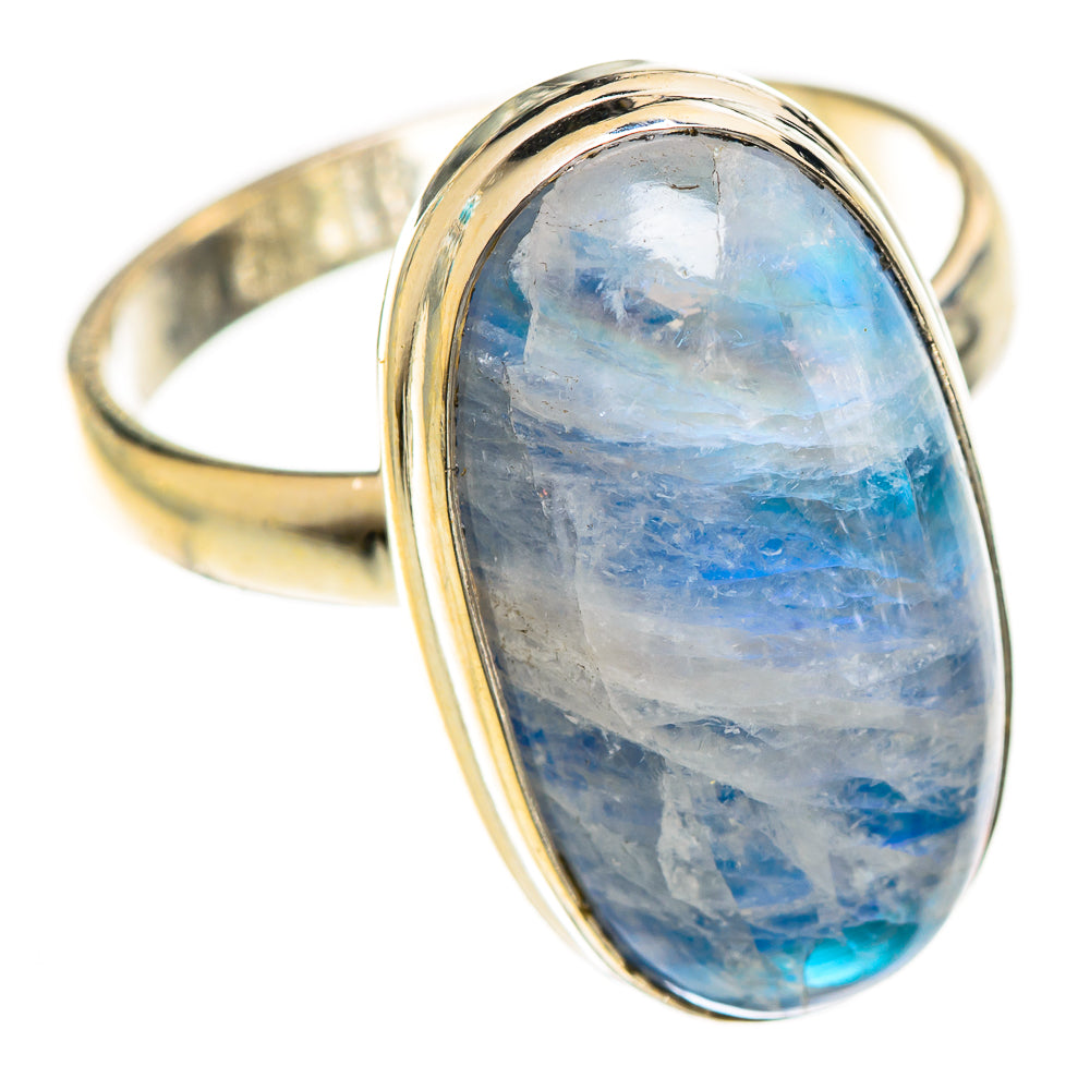 Rainbow Moonstone Rings handcrafted by Ana Silver Co - RING124333 - Photo 2