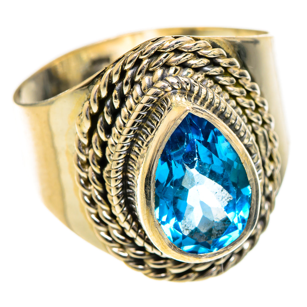 Swiss Blue Topaz Rings handcrafted by Ana Silver Co - RING124334 - Photo 2