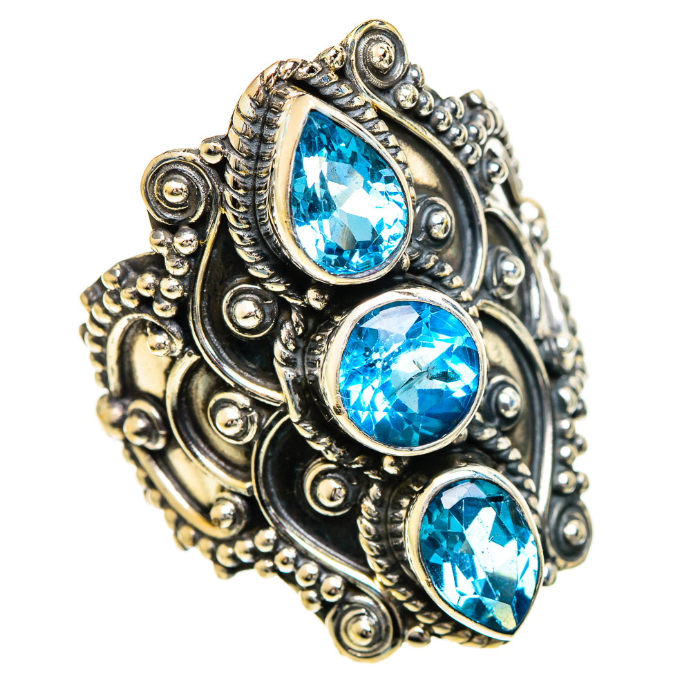 Swiss Blue Topaz Rings handcrafted by Ana Silver Co - RING124450 - Photo 2