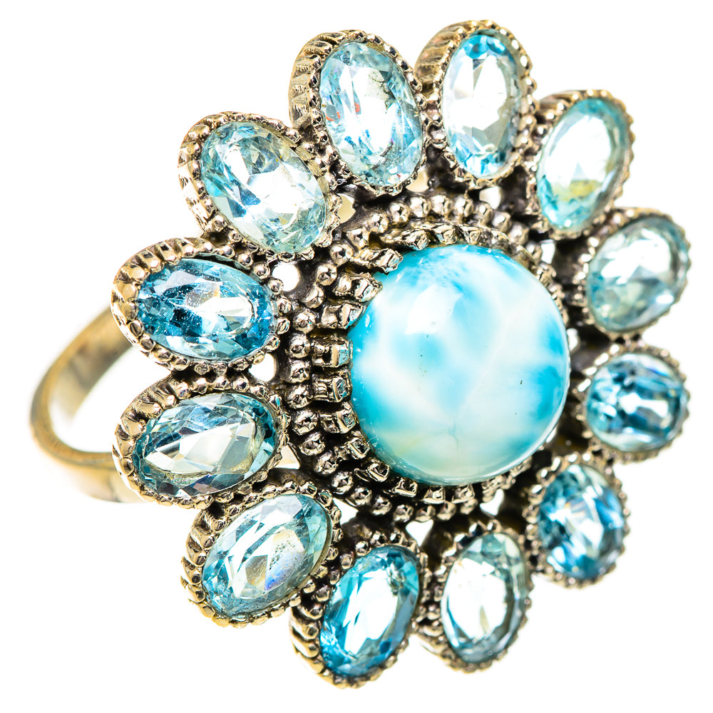 Larimar Rings handcrafted by Ana Silver Co - RING124463 - Photo 2
