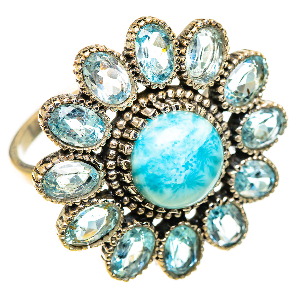Larimar Rings handcrafted by Ana Silver Co - RING124491 - Photo 2