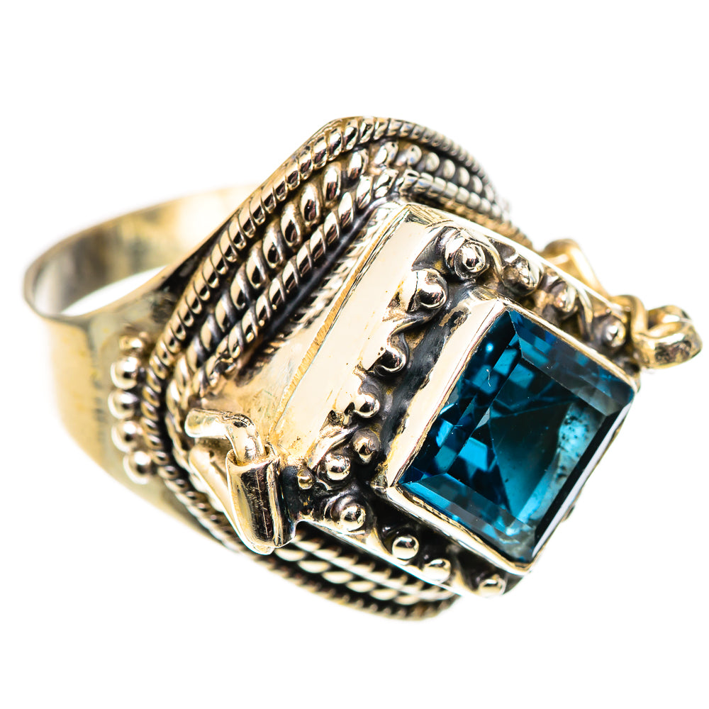 Swiss Blue Topaz Rings handcrafted by Ana Silver Co - RING124503 - Photo 2