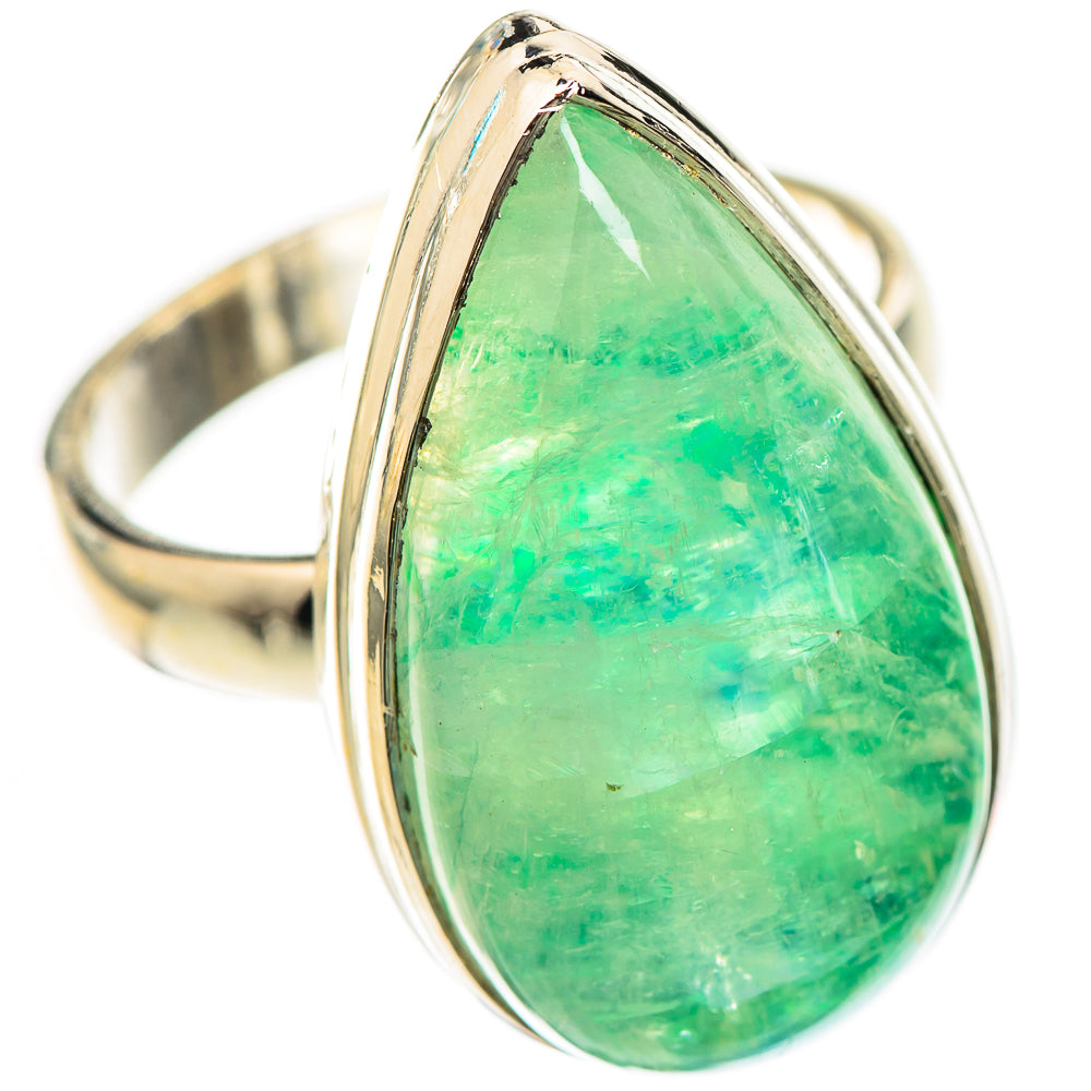 Green Moonstone Rings handcrafted by Ana Silver Co - RING124509 - Photo 2
