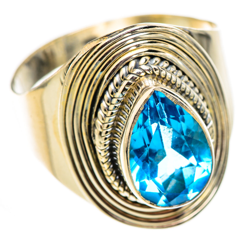 Swiss Blue Topaz Rings handcrafted by Ana Silver Co - RING124527 - Photo 2