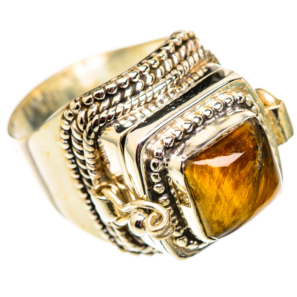 Tiger Eye Rings handcrafted by Ana Silver Co - RING124536 - Photo 2