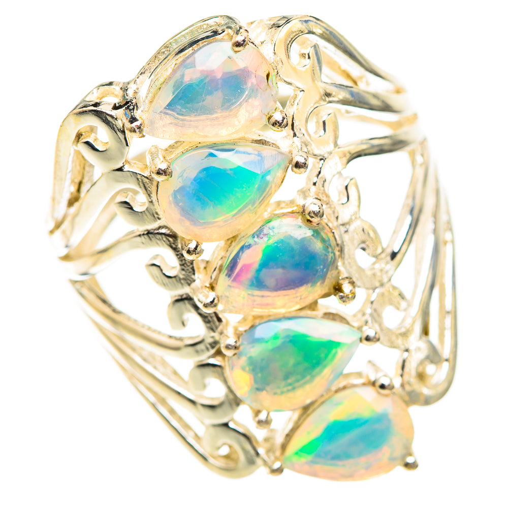 Ethiopian Opal Rings handcrafted by Ana Silver Co - RING124549 - Photo 2