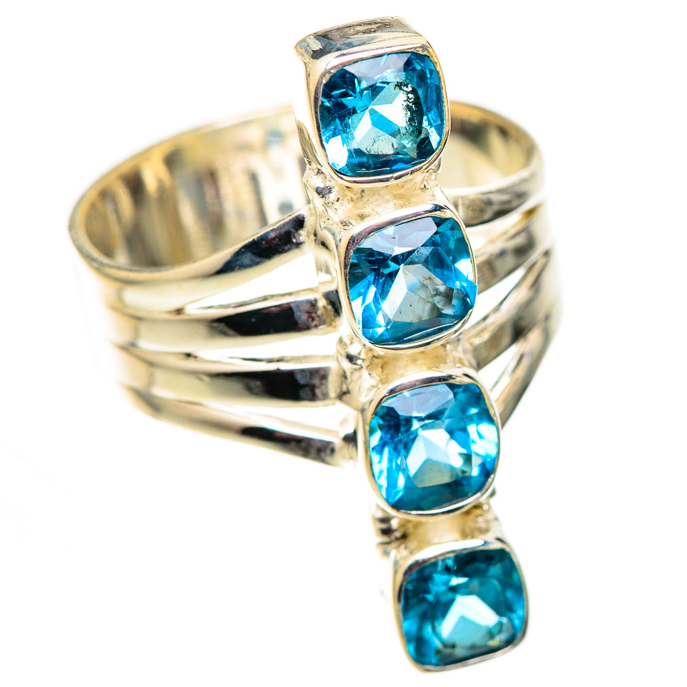 Swiss Blue Topaz Rings handcrafted by Ana Silver Co - RING124553 - Photo 2