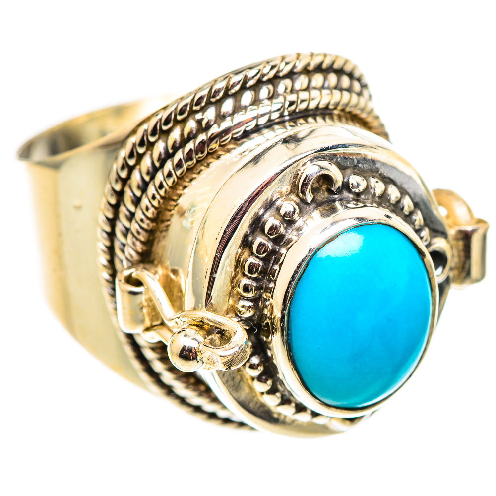 Sleeping Beauty Turquoise Rings handcrafted by Ana Silver Co - RING124604 - Photo 2