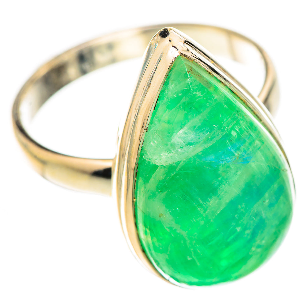 Green Moonstone Rings handcrafted by Ana Silver Co - RING124609 - Photo 2