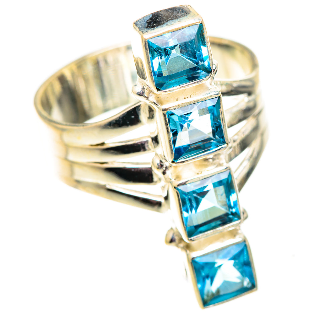 Swiss Blue Topaz Rings handcrafted by Ana Silver Co - RING124646 - Photo 2