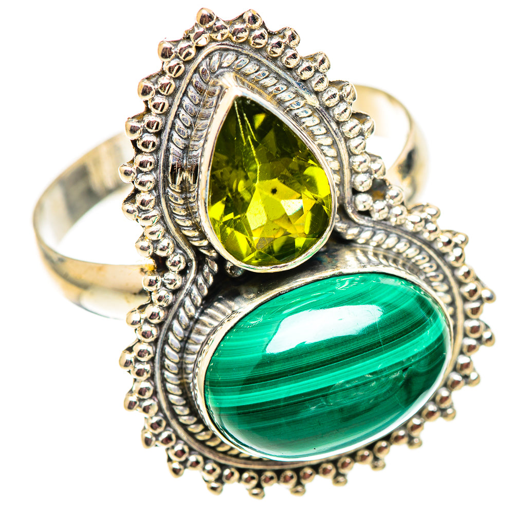 Malachite Rings handcrafted by Ana Silver Co - RING124743 - Photo 2
