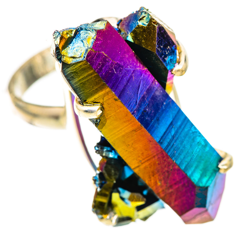 Titanium Sunshine Druzy Rings handcrafted by Ana Silver Co - RING124757 - Photo 2