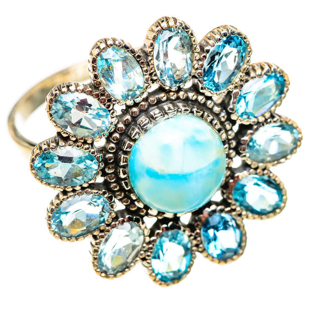 Larimar Rings handcrafted by Ana Silver Co - RING124794 - Photo 2