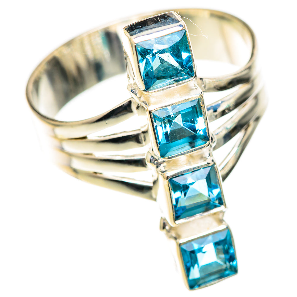 Swiss Blue Topaz Rings handcrafted by Ana Silver Co - RING124799 - Photo 2