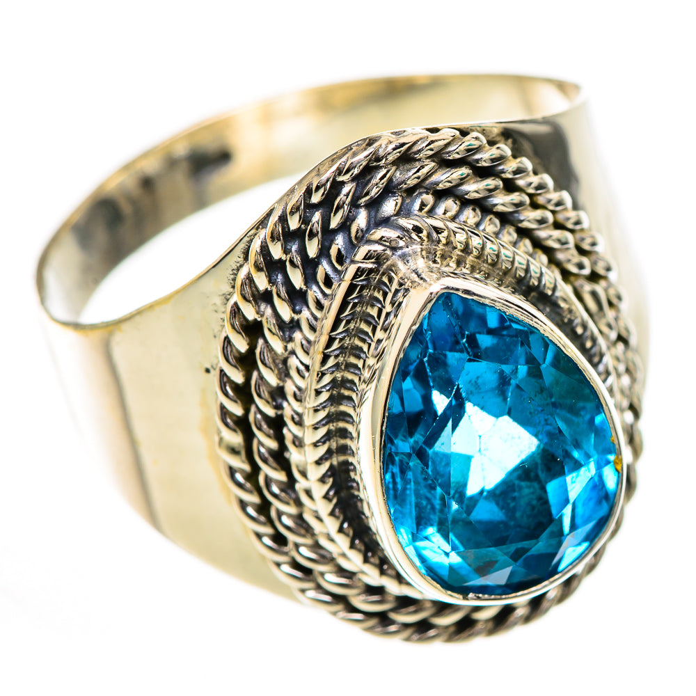 Swiss Blue Topaz Rings handcrafted by Ana Silver Co - RING124803 - Photo 2