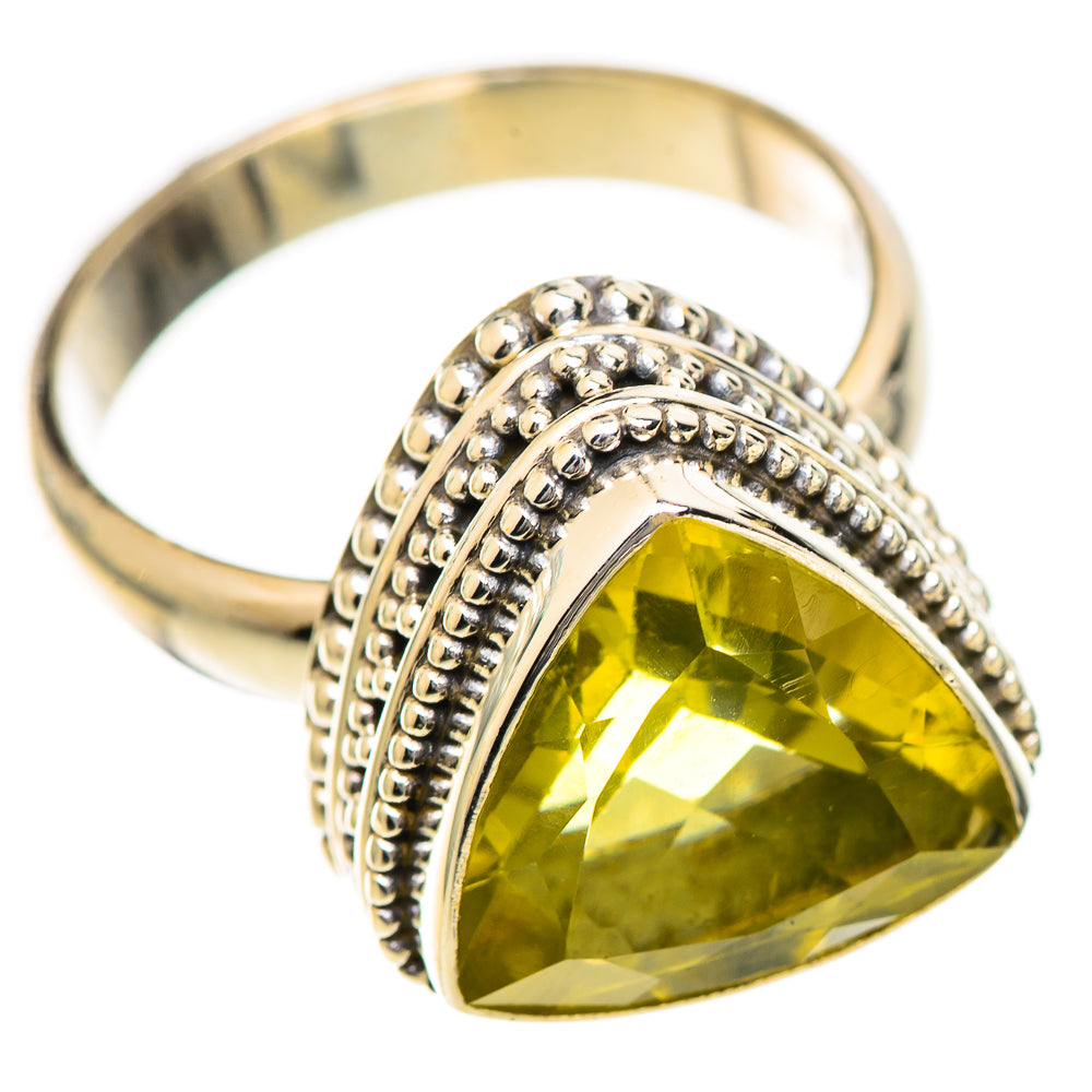Lemon Quartz Rings handcrafted by Ana Silver Co - RING124819 - Photo 2