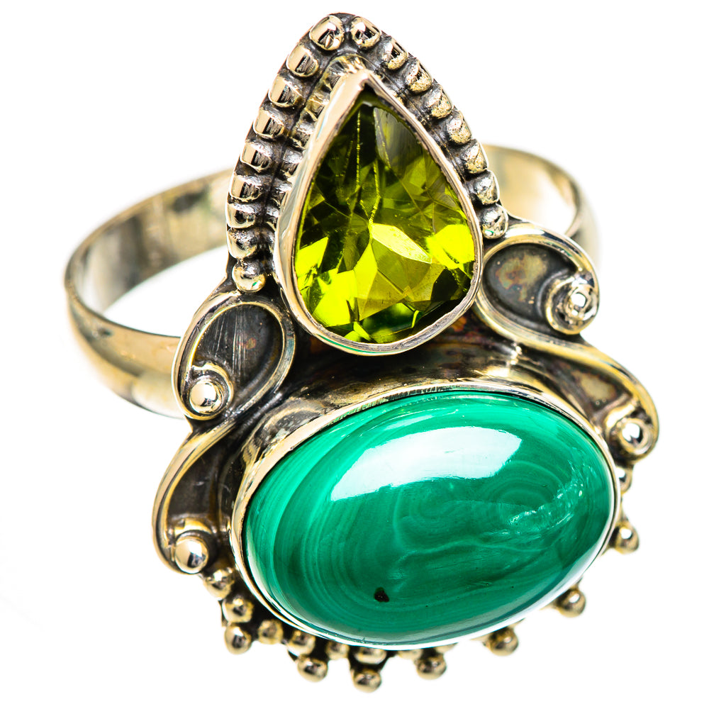 Malachite Rings handcrafted by Ana Silver Co - RING124829 - Photo 2