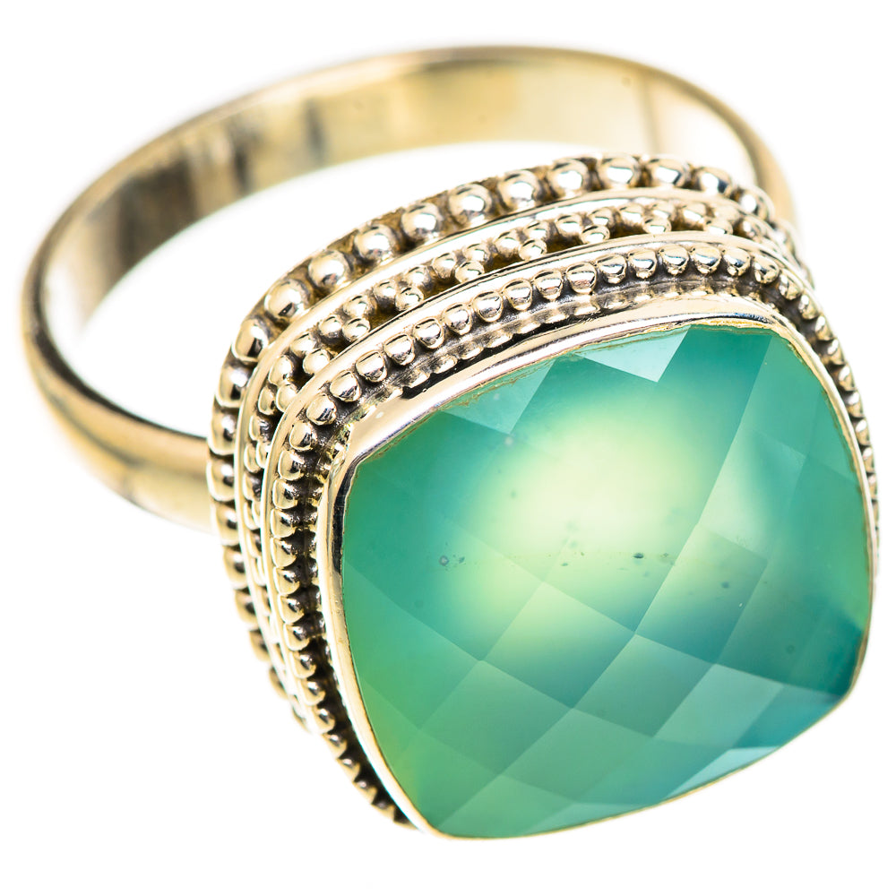 Aqua Chalcedony Rings handcrafted by Ana Silver Co - RING124874 - Photo 2