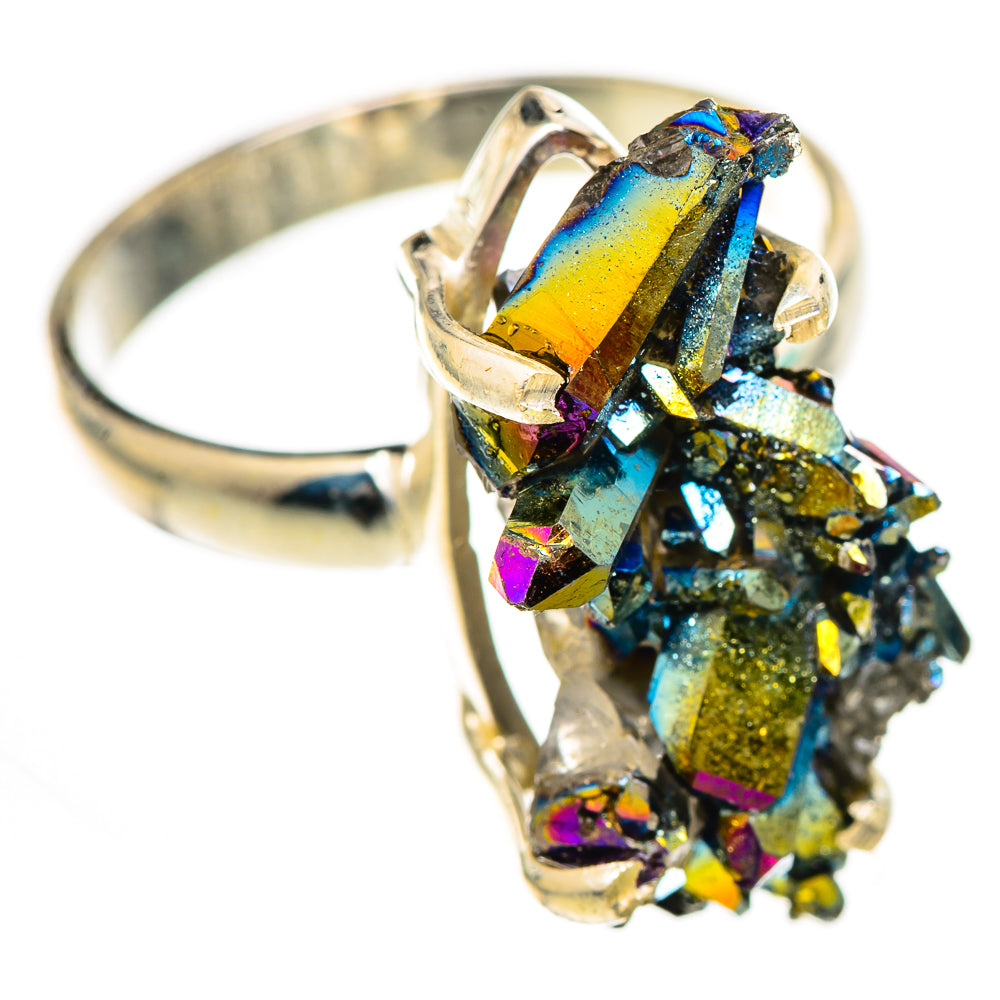 Titanium Sunshine Druzy Rings handcrafted by Ana Silver Co - RING124935 - Photo 2