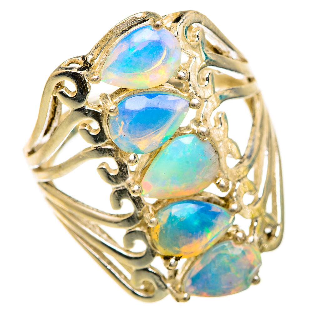 Ethiopian Opal Rings handcrafted by Ana Silver Co - RING124937 - Photo 2