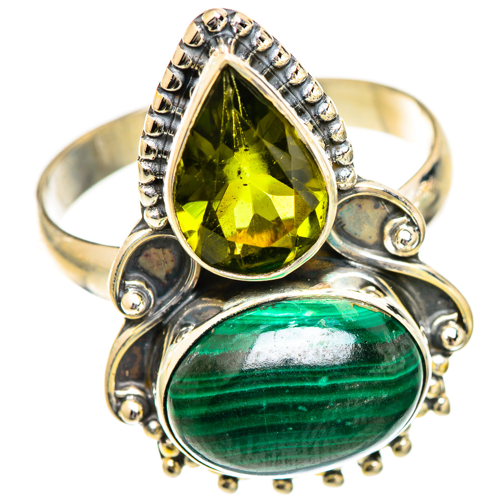 Malachite Rings handcrafted by Ana Silver Co - RING124981 - Photo 2
