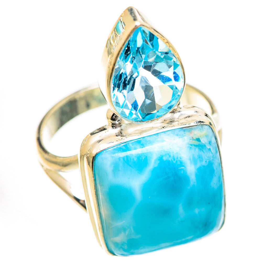 Larimar Rings handcrafted by Ana Silver Co - RING125022 - Photo 2