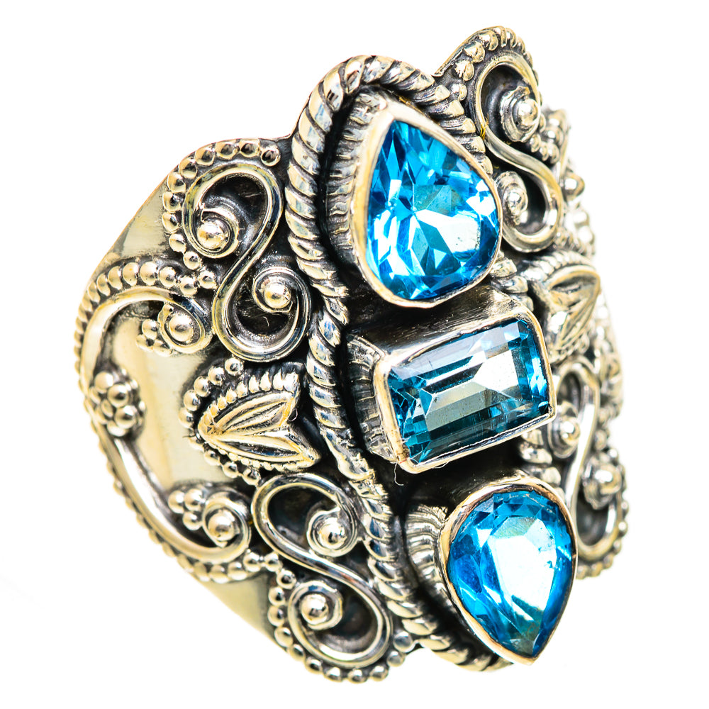 Swiss Blue Topaz Rings handcrafted by Ana Silver Co - RING125043 - Photo 2
