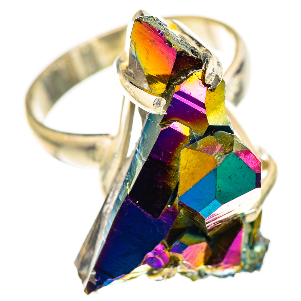Titanium Sunshine Druzy Rings handcrafted by Ana Silver Co - RING125063 - Photo 2