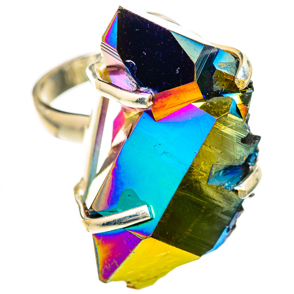 Titanium Sunshine Druzy Rings handcrafted by Ana Silver Co - RING125092 - Photo 2