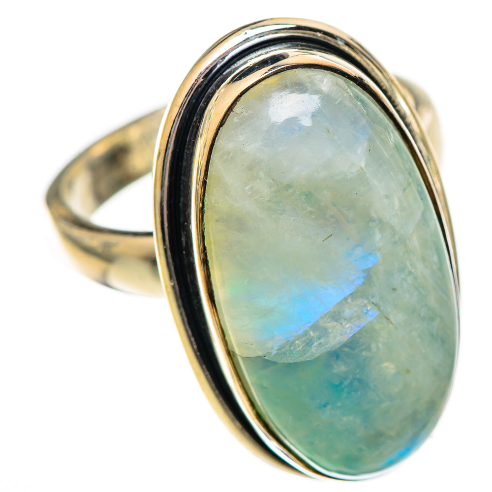 Green Moonstone Rings handcrafted by Ana Silver Co - RING125214 - Photo 2