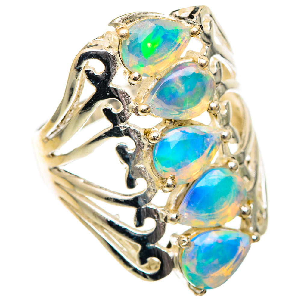 Ethiopian Opal Rings handcrafted by Ana Silver Co - RING125229 - Photo 2