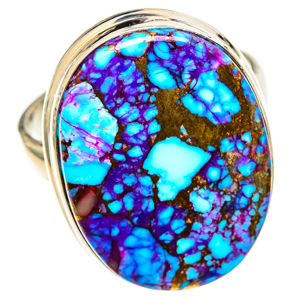 Purple Copper Composite Turquoise Rings handcrafted by Ana Silver Co - RING125242 - Photo 2