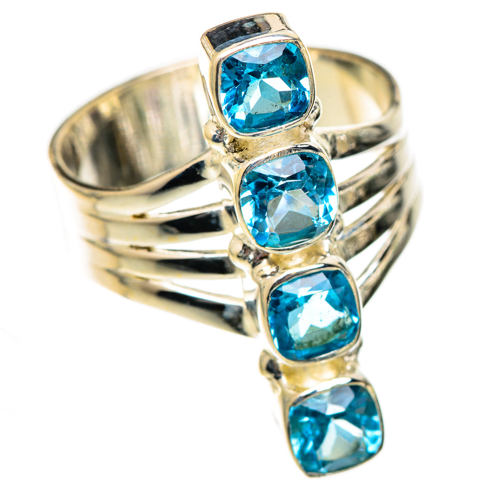 Swiss Blue Topaz Rings handcrafted by Ana Silver Co - RING125275 - Photo 2