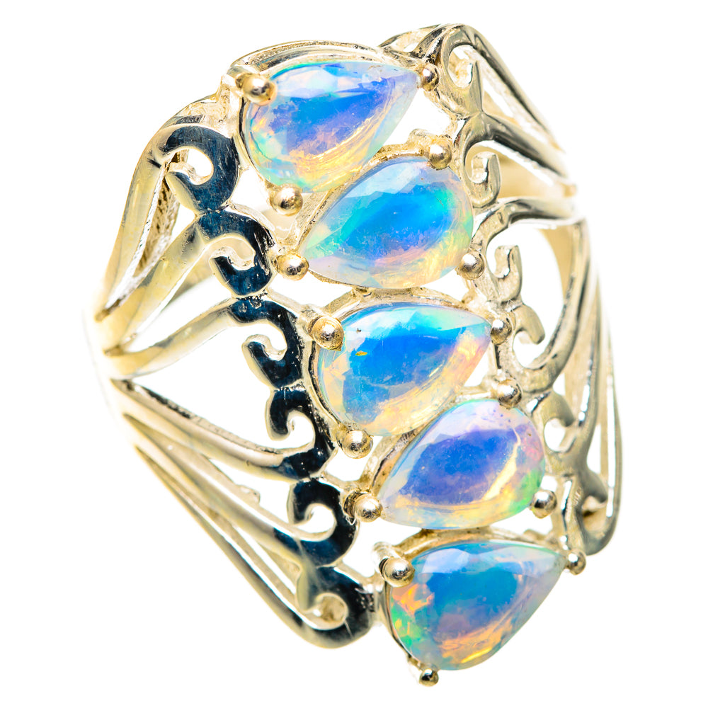 Ethiopian Opal Rings handcrafted by Ana Silver Co - RING125419 - Photo 2