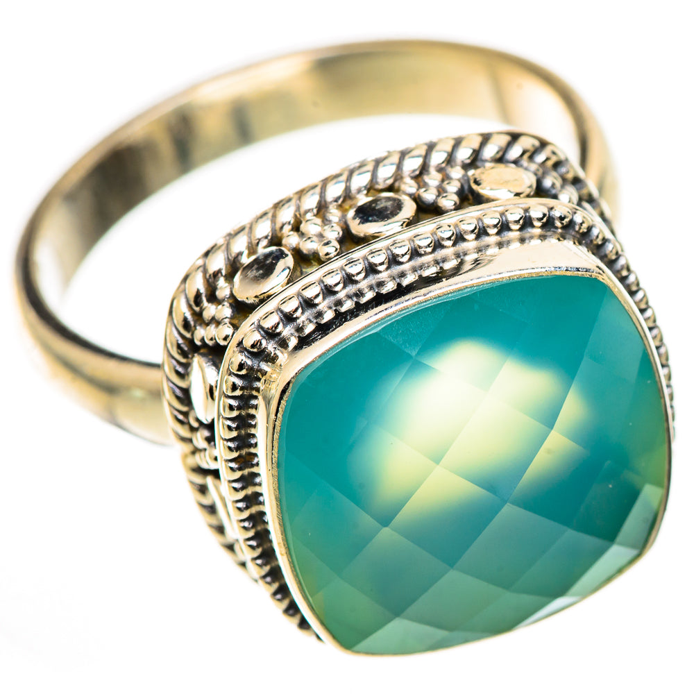 Aqua Chalcedony Rings handcrafted by Ana Silver Co - RING125423 - Photo 2